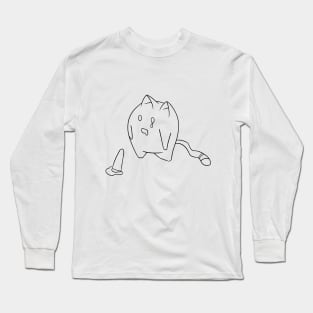 The cat dropped the ice cream Long Sleeve T-Shirt